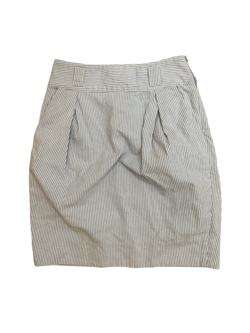 Anthropologie Striped Pencil Skirt - White and Navy Pinstripe